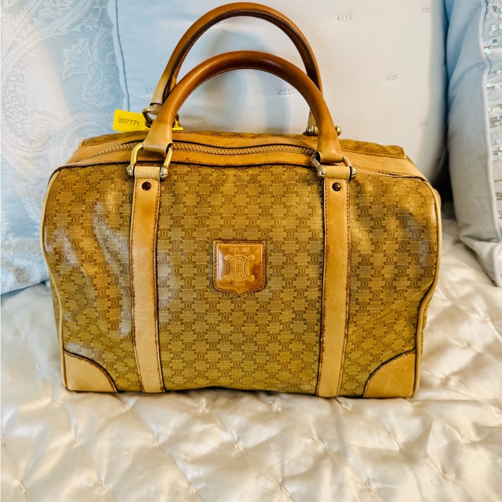Celine Beige and Tan Satchel - Picture 7 of 16